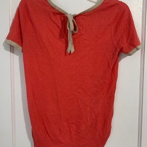 Linen Blend Bow Top